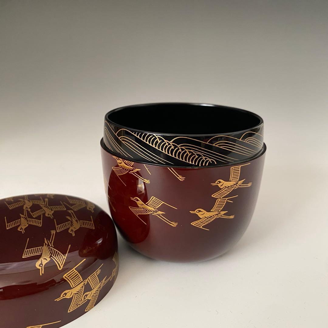 ◆輪島塗 大棗 千鳥 平野桂山 茶道具 美品