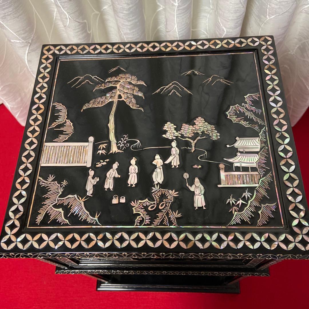 茶道具　螺鈿棚