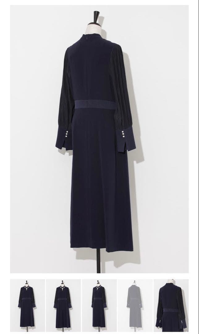 ワンピース arobe 2way neck pearl dress