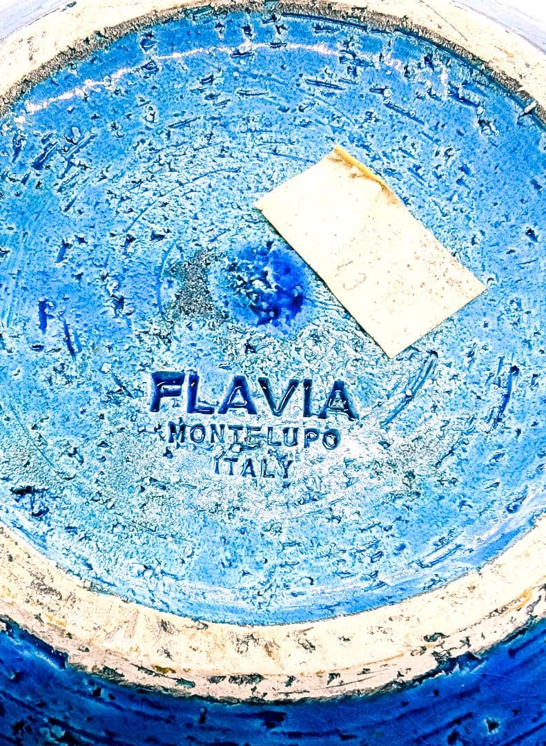 美品 稀少 特大サイズ リミニブルー FLAVIA フラビア イタリア製 花瓶