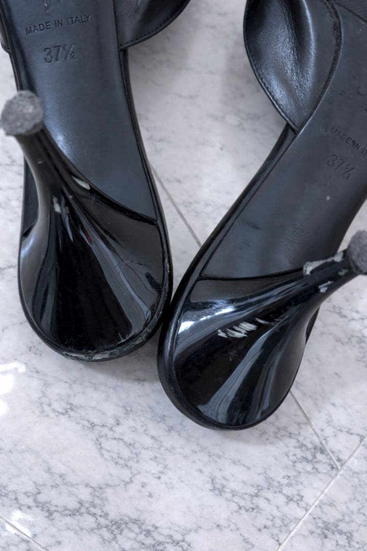 Dior ブラック ハイヒール・ミュール37.5 1/2