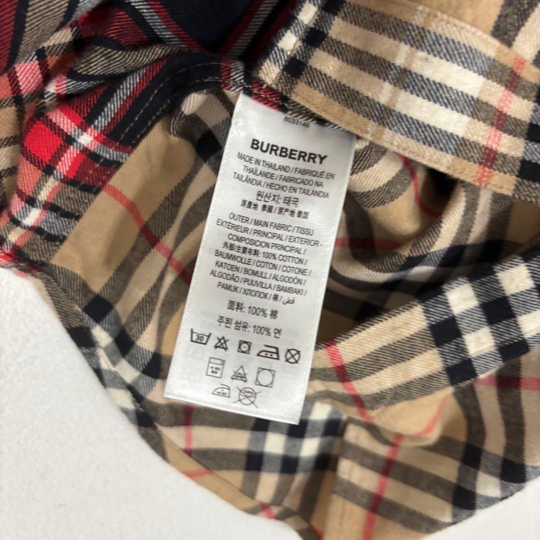 美品　バーバリー　ノバチェック　切替　パッチワーク　シャツ　クレイジー　マルチ