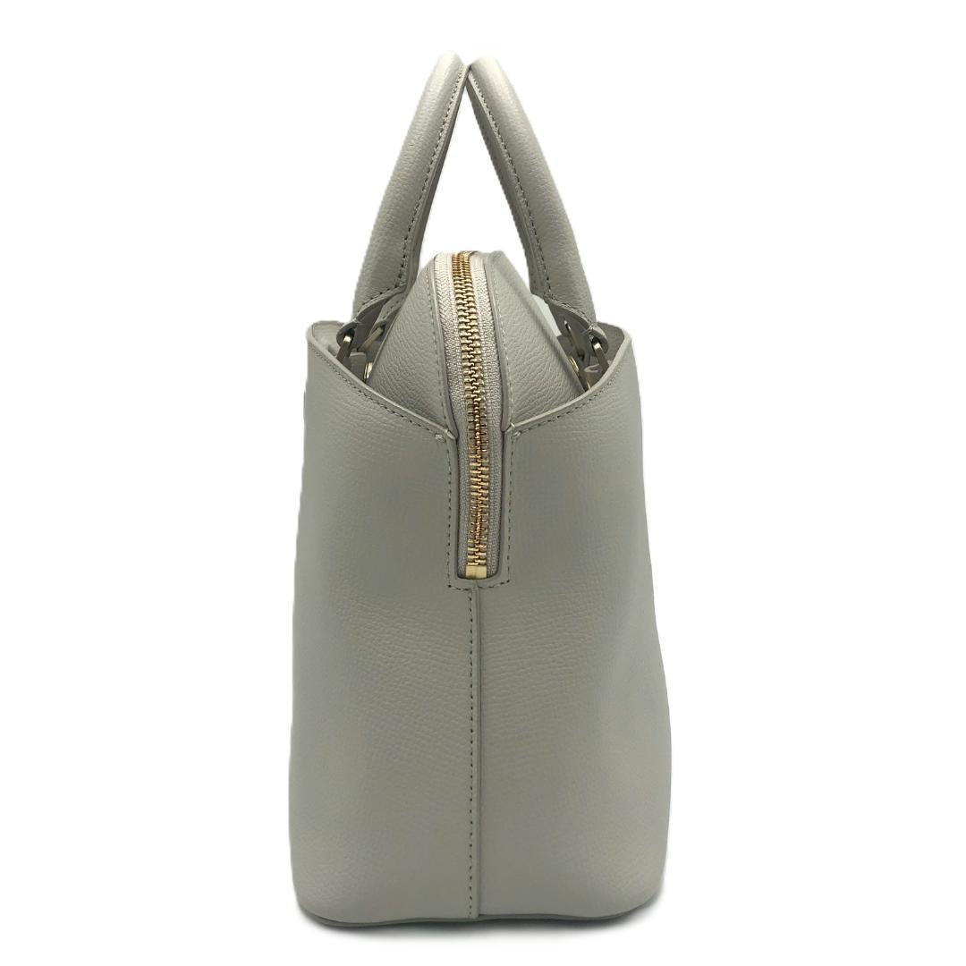 美品　agnes b. アニエスベーグレー レザー　ショルダーバッグ　2WAY