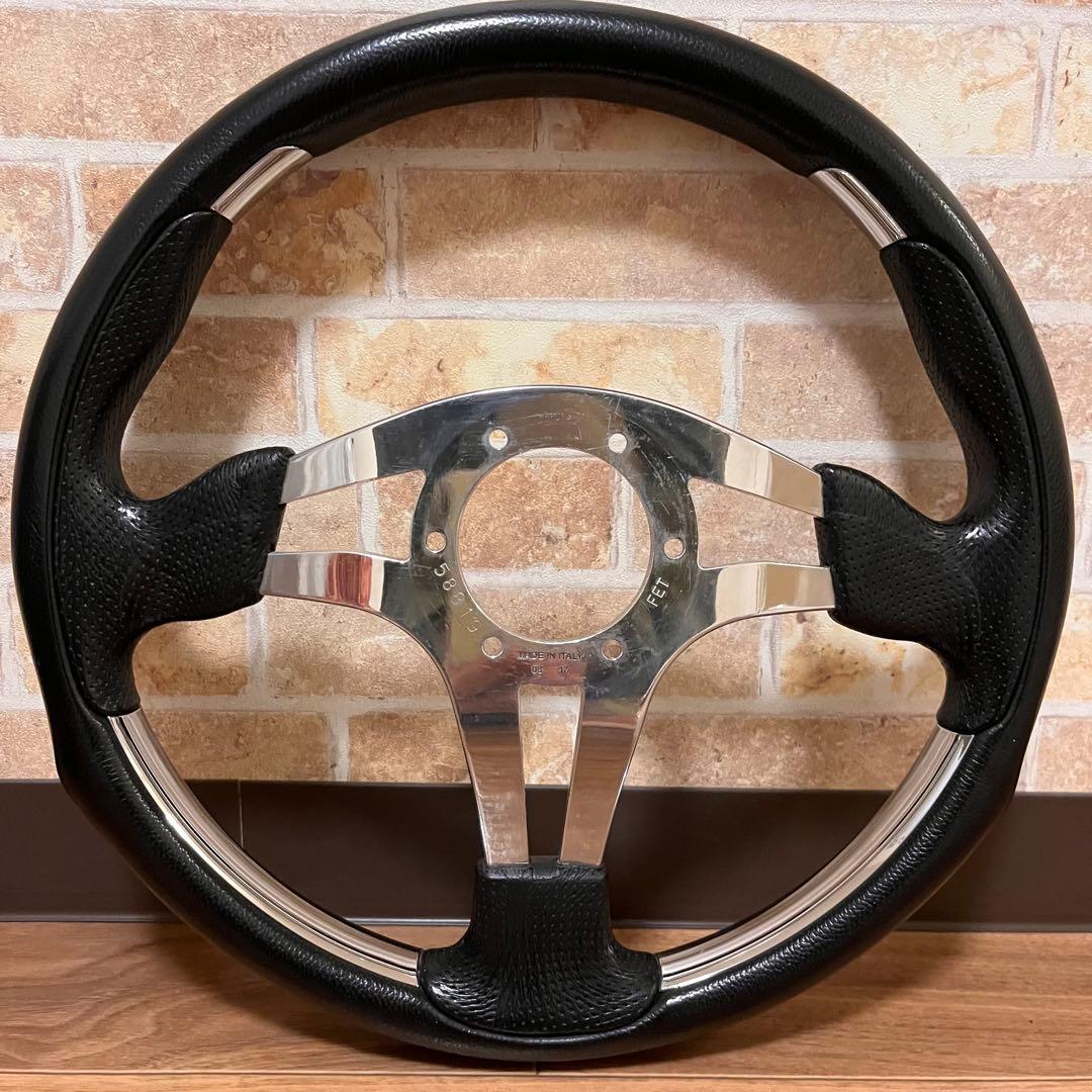 NARDI 4(FOUR) L ブラックレザー/POLスポーク　35パイ