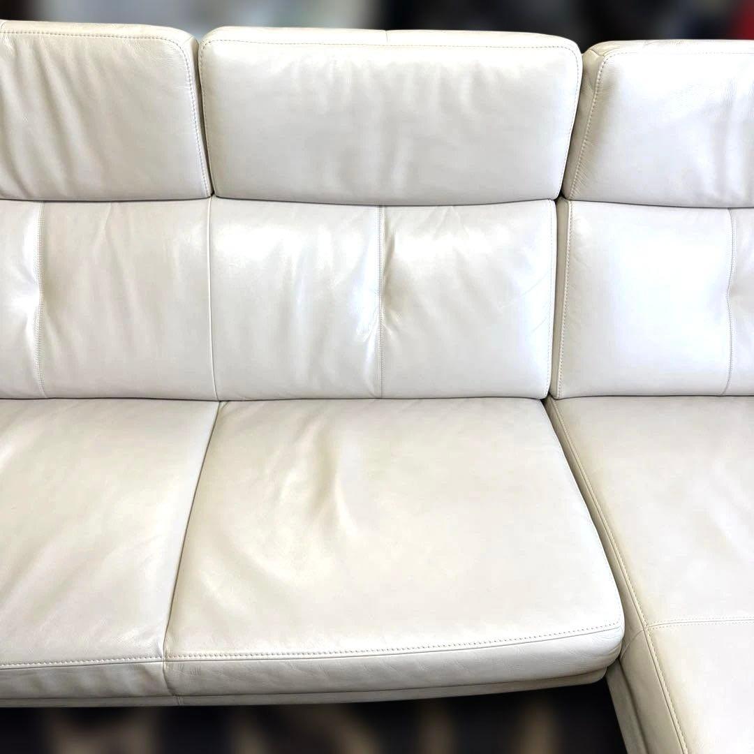 【美品】定価65万円 カリモク 本革ソファ ZU46 2点セット 高級家具