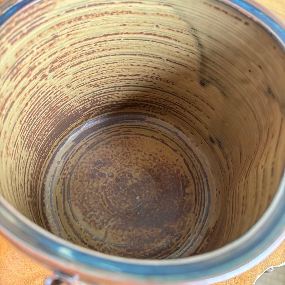 高取焼 亀井楽山 管耳水指 茶道具 共箱【28万円購入】