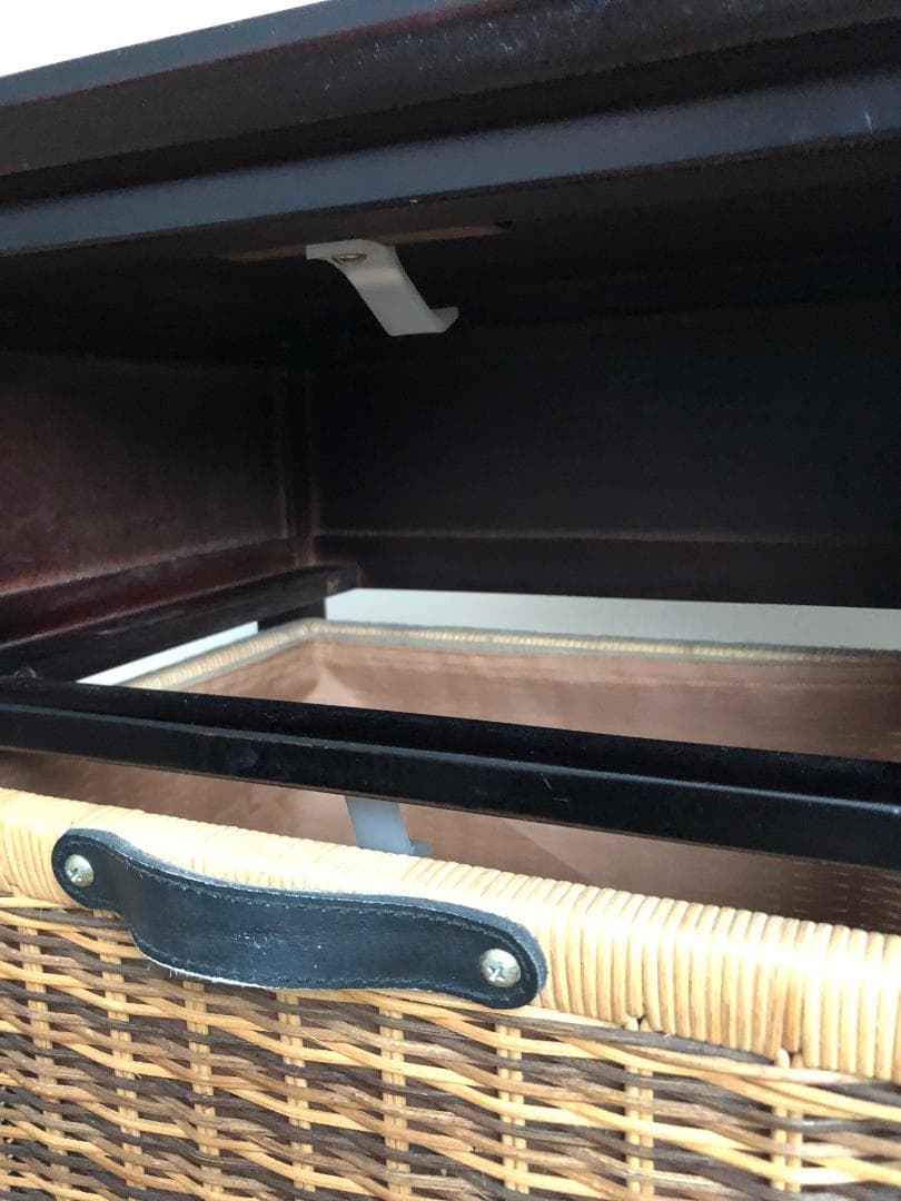 チェスト 3段 収納ラック キャビネット 木製 ラタン風 電話台