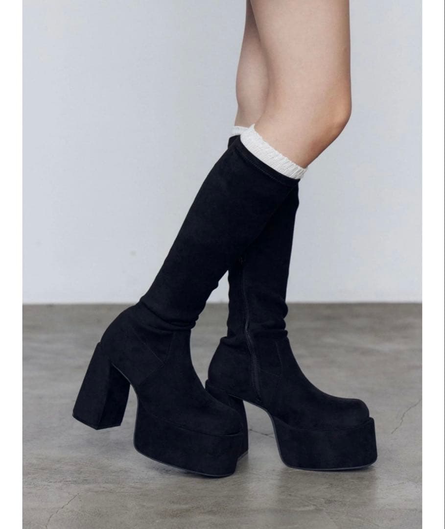 EMODA エモダ バルキープランプフィットブーツ スエード L