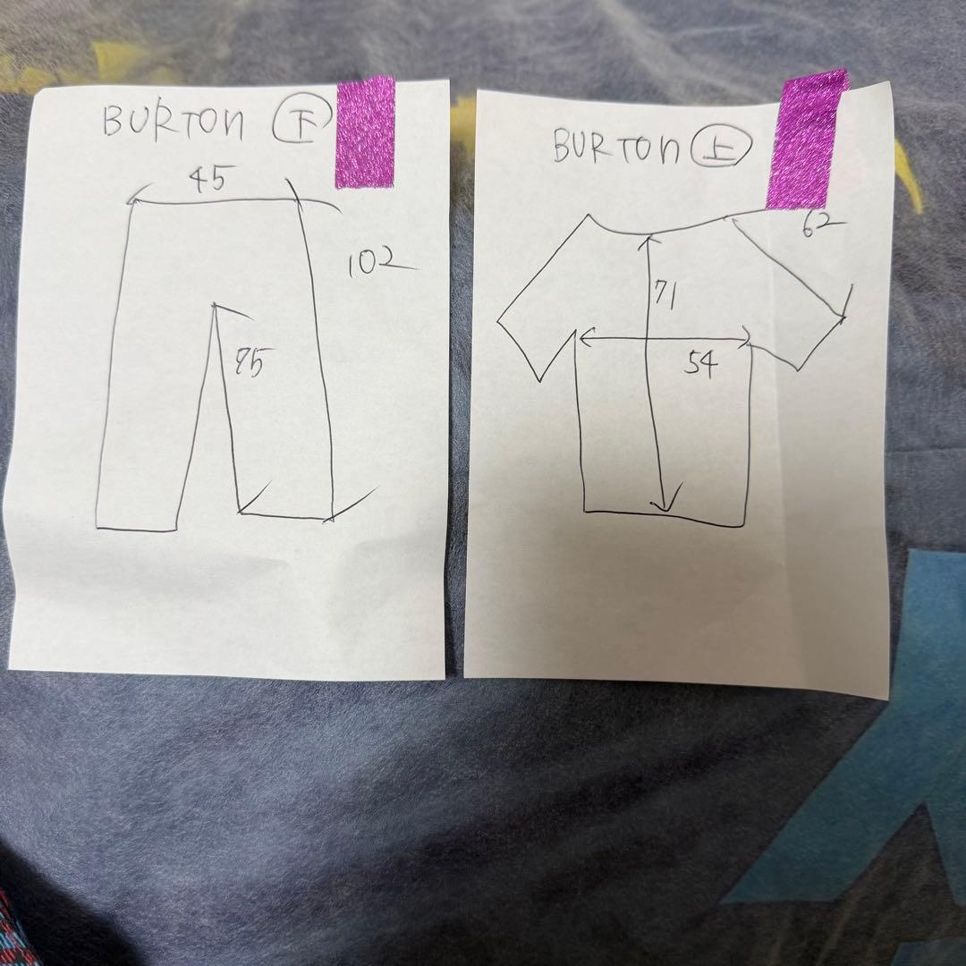 BURTON バートン チェック　スキーウェア スノーボードウェア 160上下