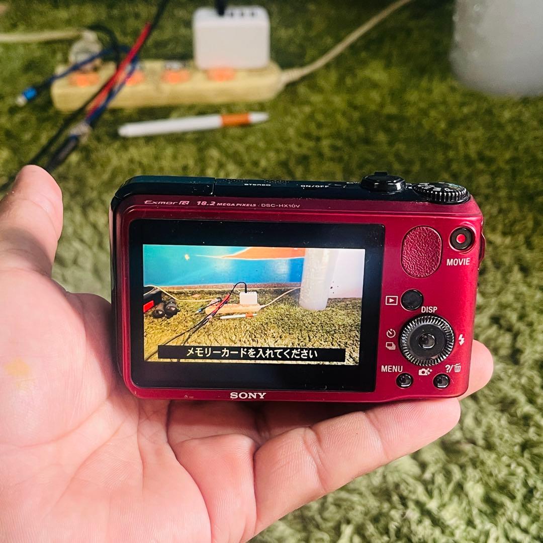 SONY Cyber Shot デジカメ DSC-HX10V レッド 動作品