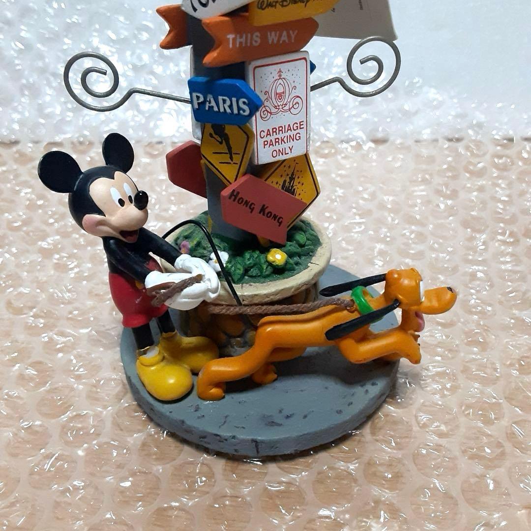 レア　WDW購入　写真立て　ディズニー　ミッキー 標識　プルート フィギュア