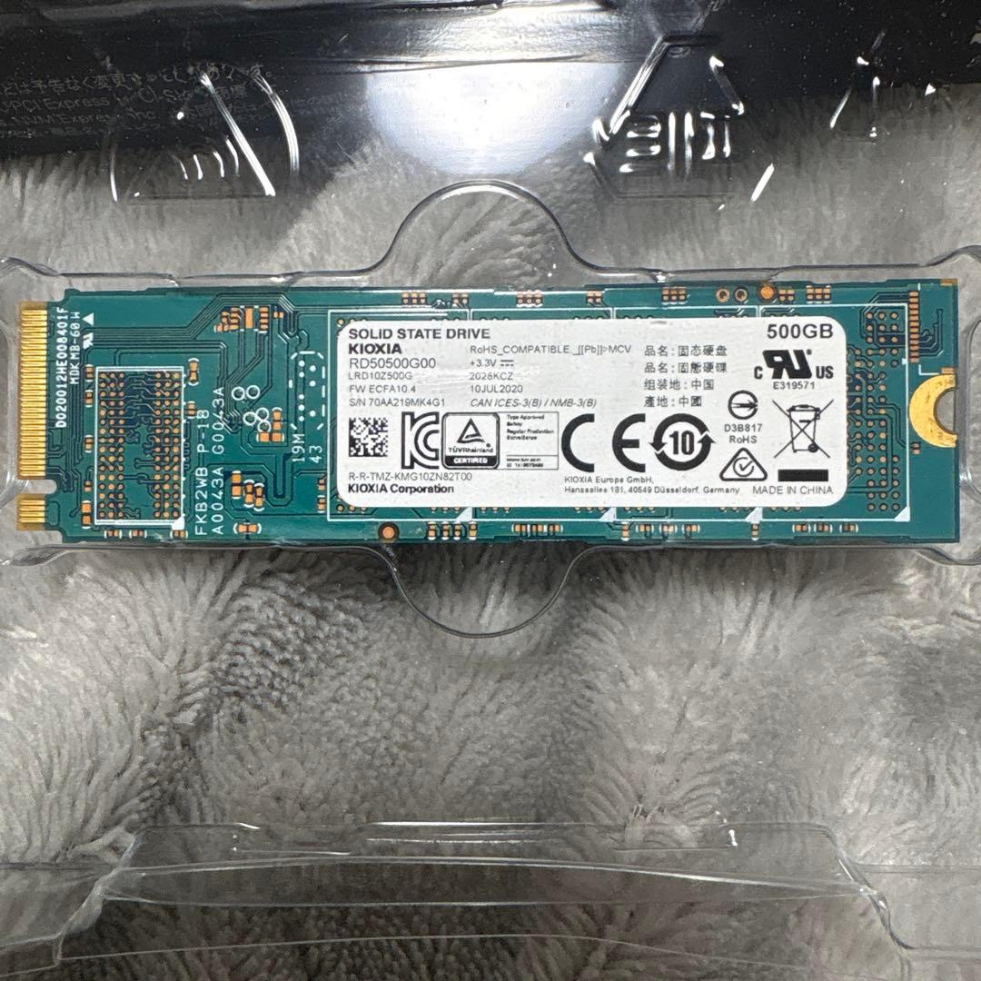 内蔵型SSD KIOXIA EXCERIA PLUS 500GB NVMe SSD