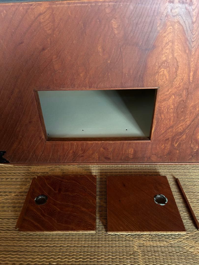 火鉢長火鉢/角火鉢/角型/囲炉裏/箱型火鉢/火桶/昭和レトロアンティーク　 木製