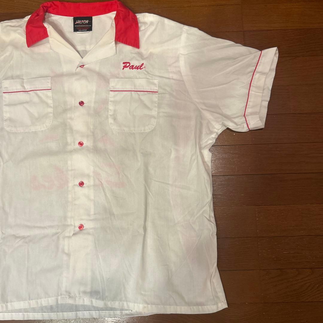 70s HILTON ヒルトン ボウリングシャツ ヴィンテージ 古着 USA製