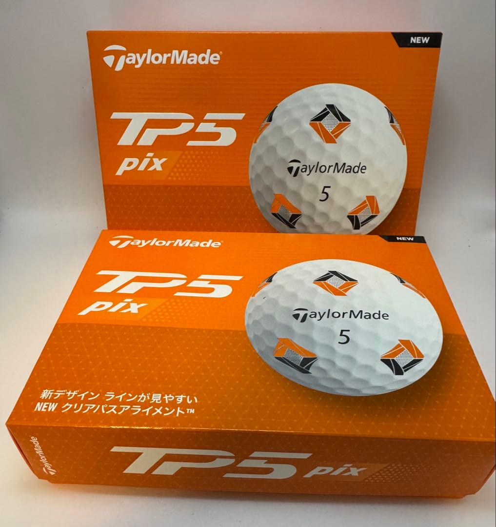 未使用品 TaylorMade TP5 pix ゴルフボール 2ダース ホワイト