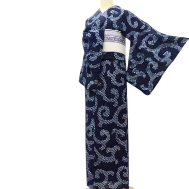 Y3426◆美品 有松鳴海絞り 背・居敷当て付 手縫い 高級浴衣 洗える夏着物