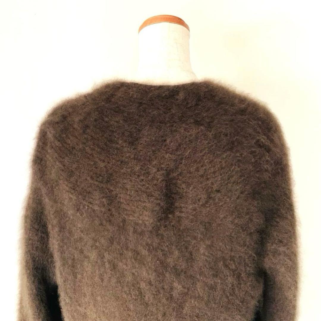 美品✨ガリャルダガランテ ふわふわラクーン100% ロングカーディガン ブラウン