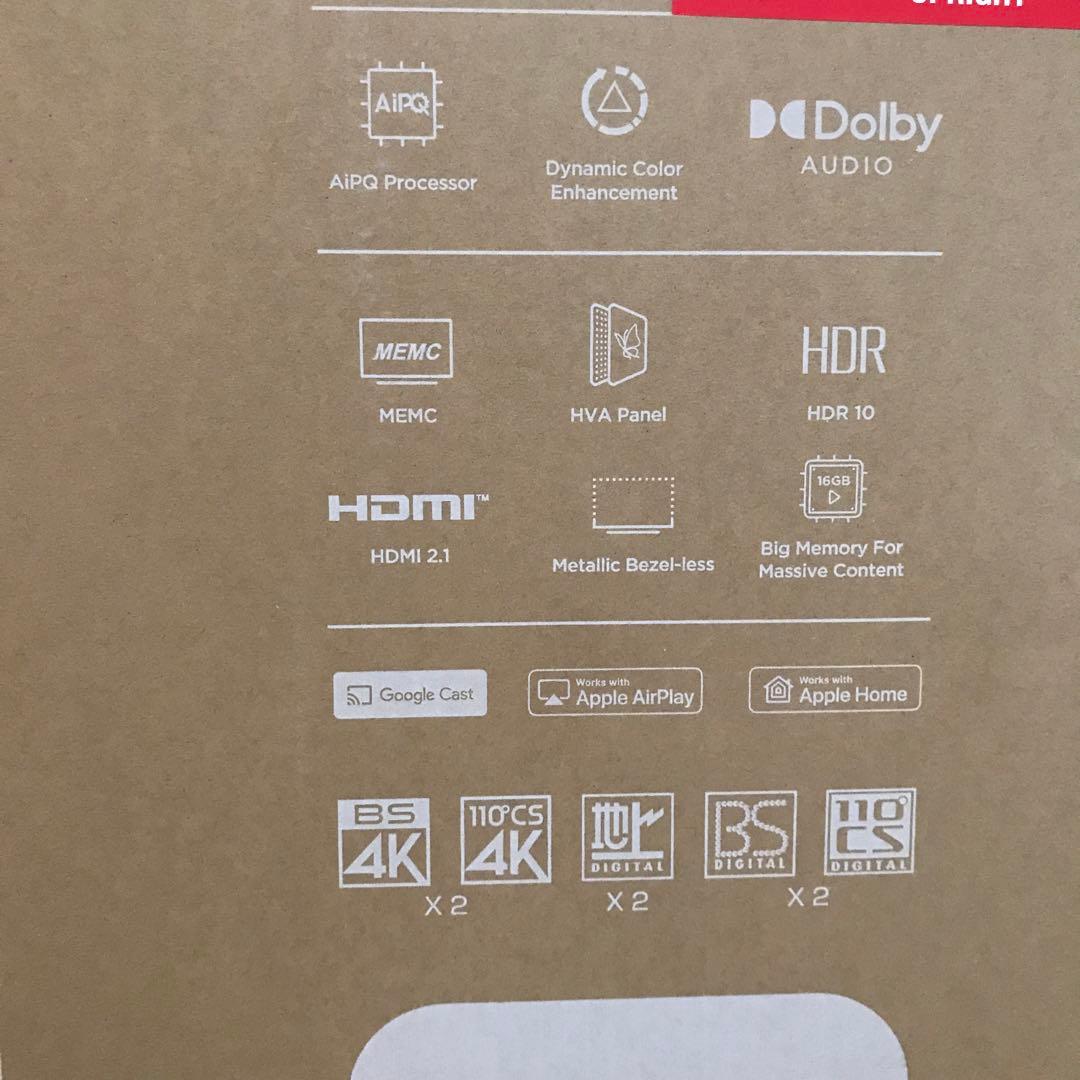 TCL 55インチ 4K 液晶テレビ 55P61K