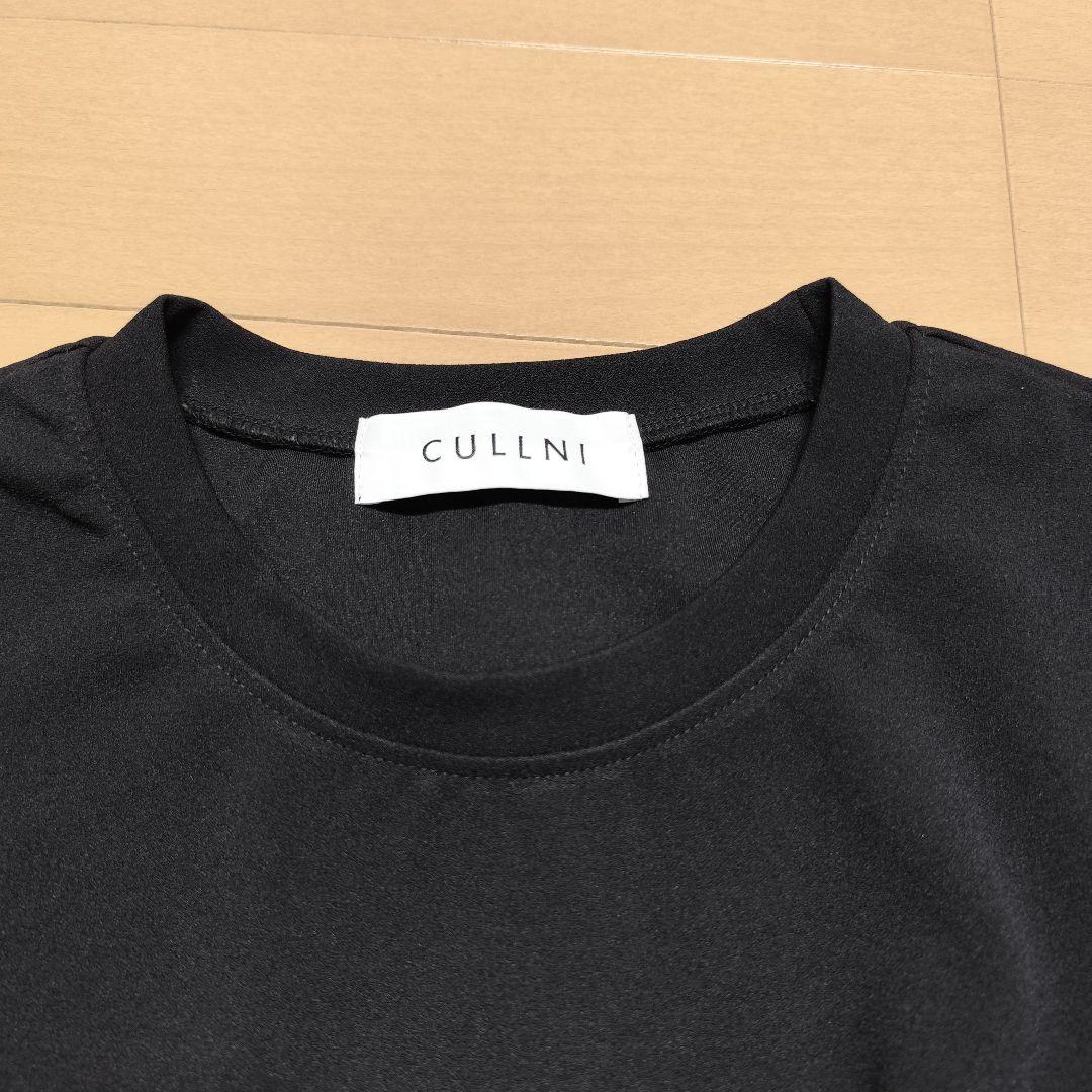 美品！CULLNI ロゴ刺繍 ロングスリーブカットソー 24SSブラック 1