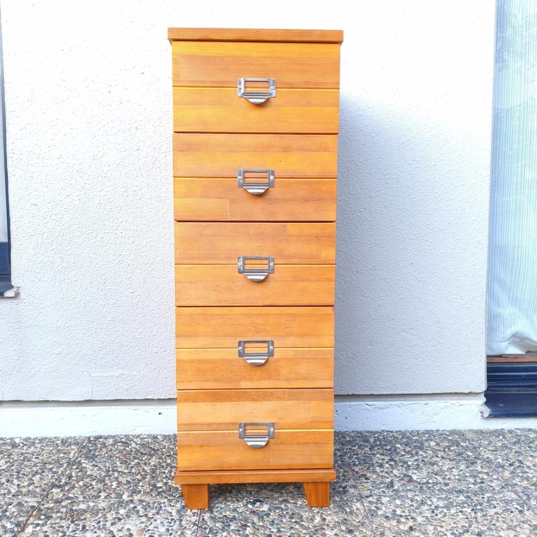 Natural House 多段チェスト 5段 引き出し 木製棚