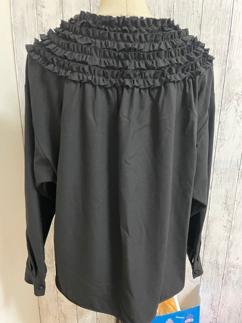 ロージーモンスター ミニフリル ブラウス ブラック