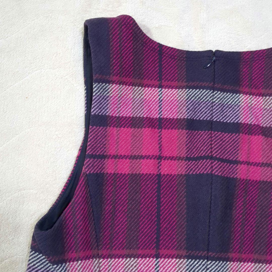 バーバリー　ブルーレーベル　ジャンパースカート　チェック　プリーツ　ピンク　38