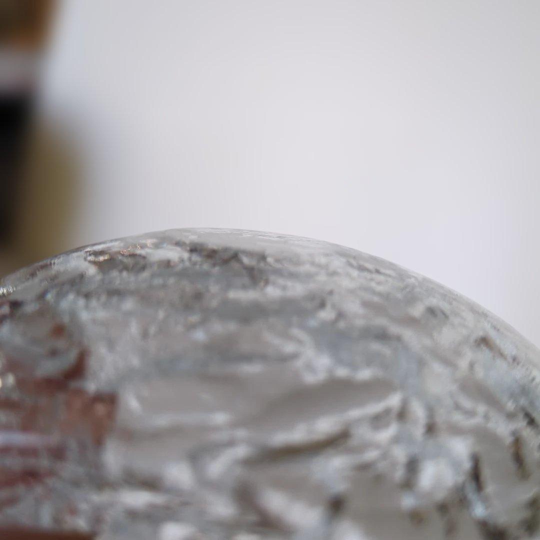 益田芳徳 硝子 石目 小鉢 五客揃 共箱付 ガラス 作家