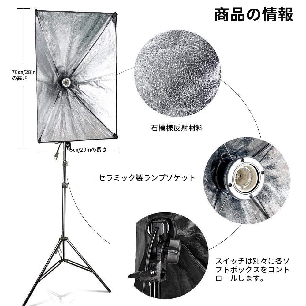 ３３点セット 照明キット ３色背景付き