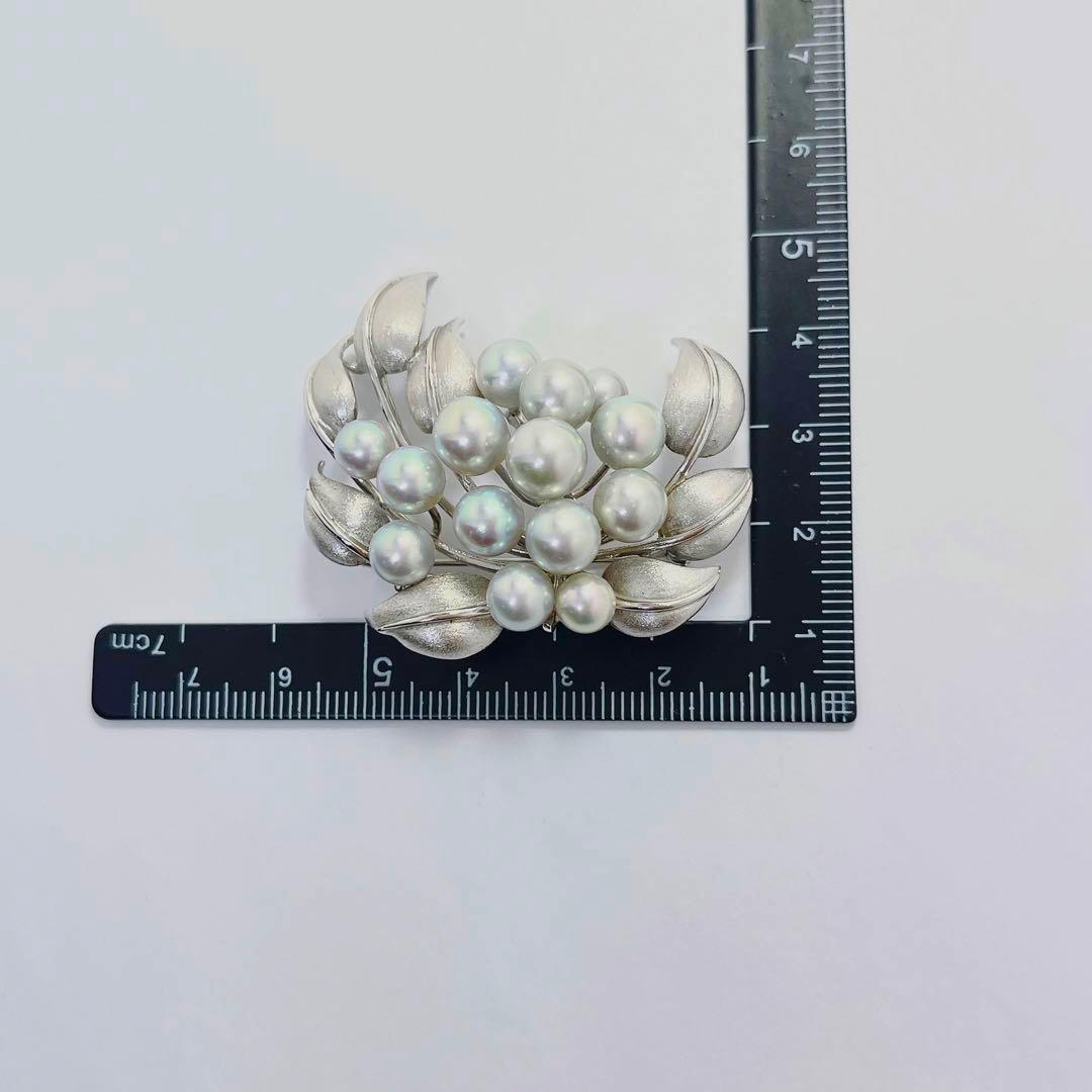 美品✨田崎真珠　TASAKI タサキ ブルーパール　ブローチ　コサージュ
