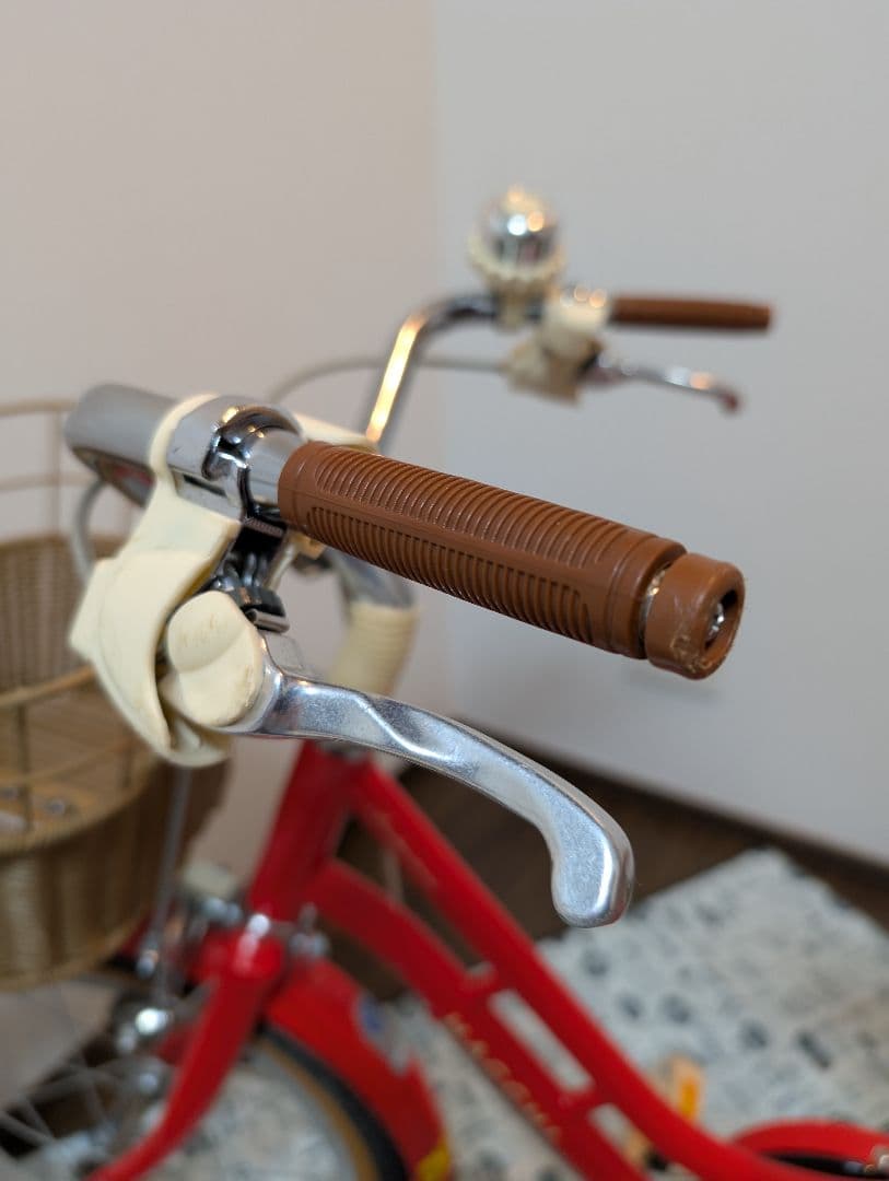 引き取り限定　HACCHI 子供用自転車 赤 かご付き