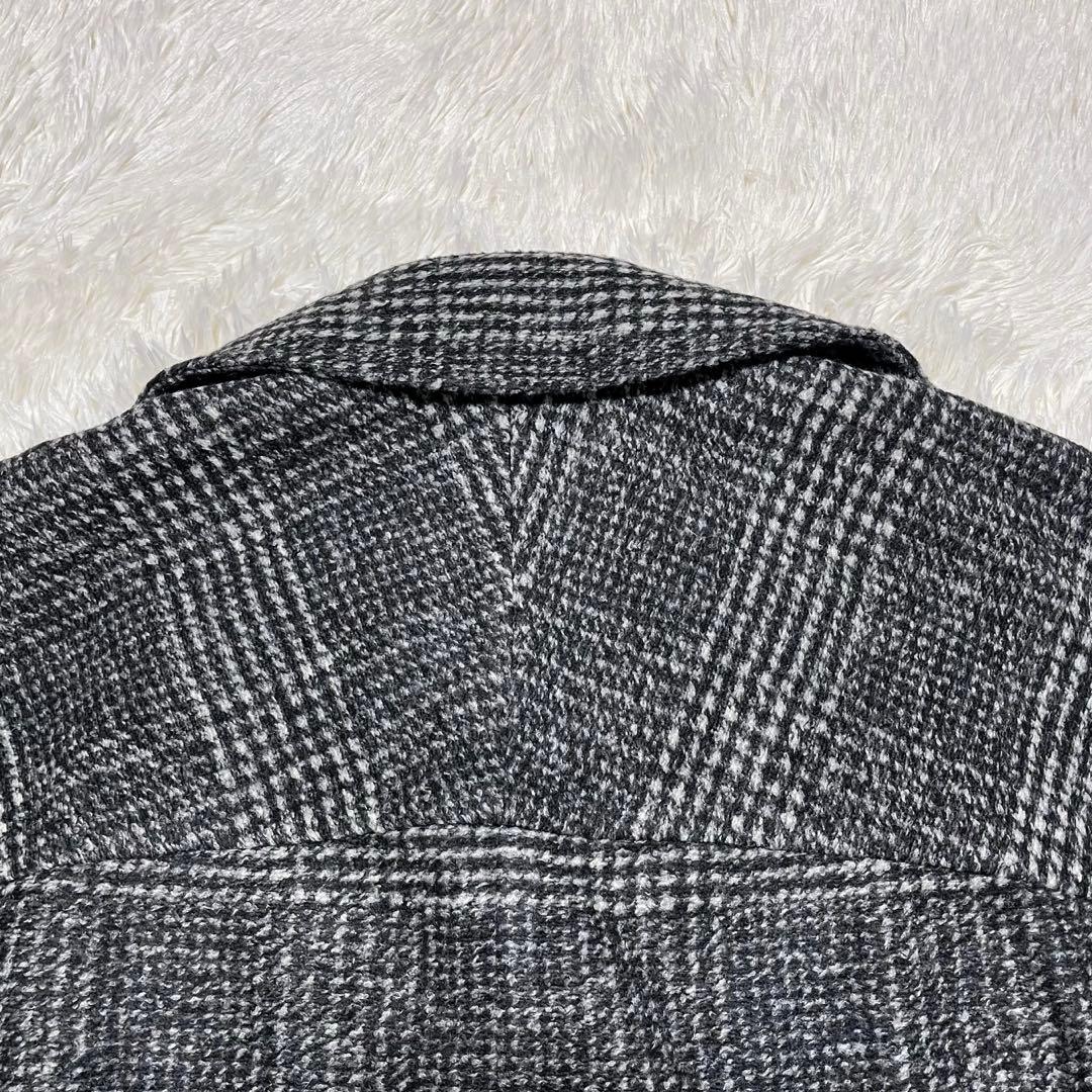 【極美品】Spick & Span Wスライバーチェックハーフコート　38