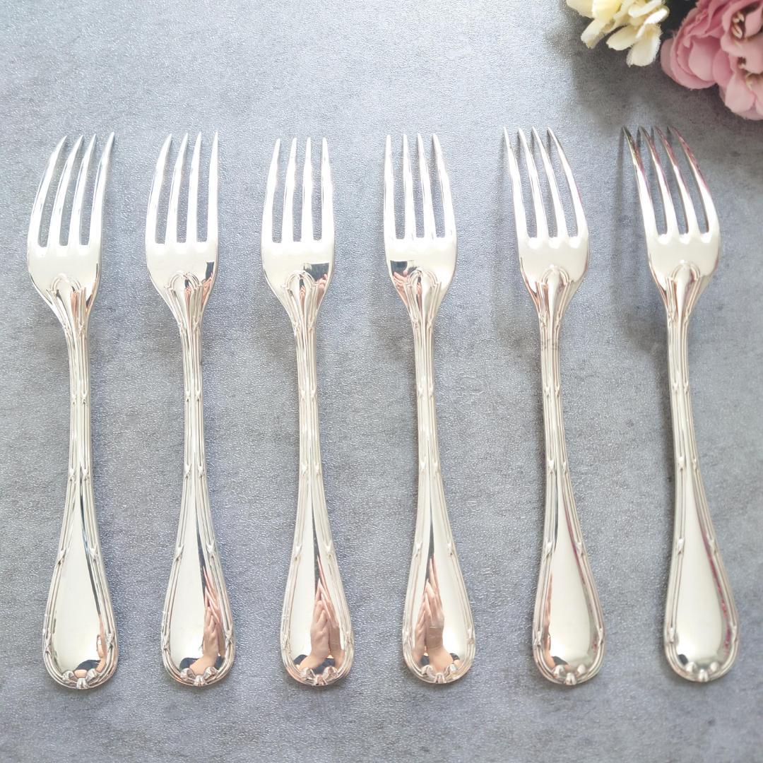 美品 クリストフル リュバン デザートフォーク 6点