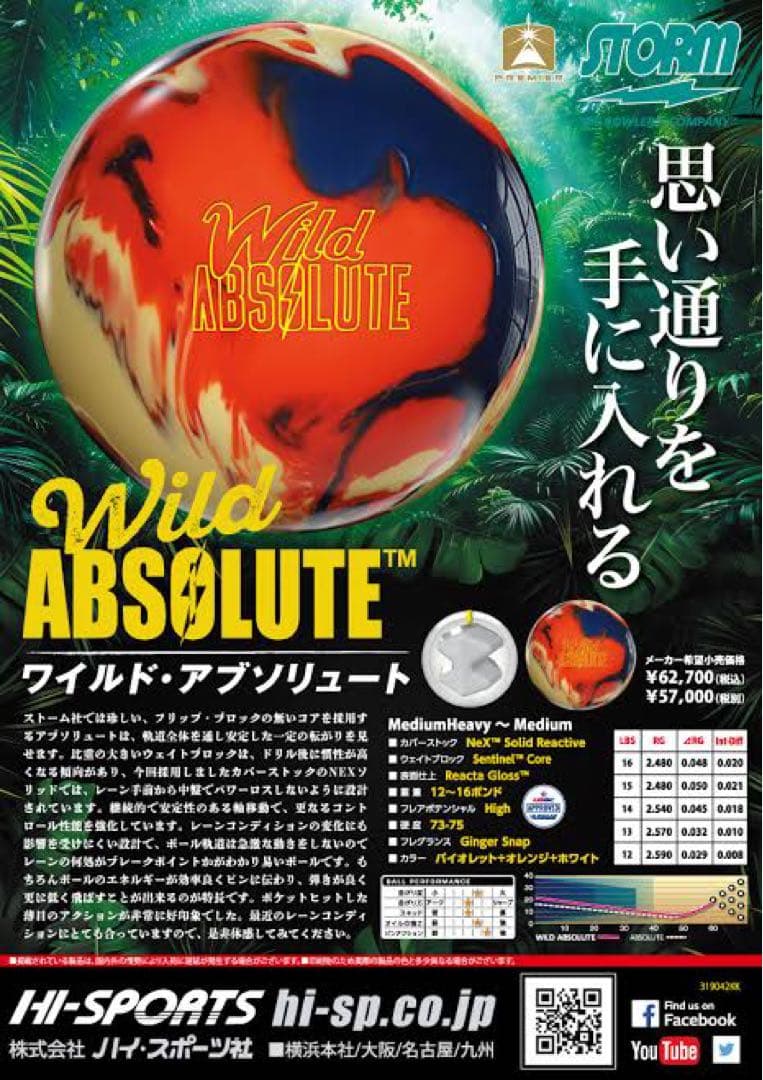 ストーム　ワイルドアブソリュート　15ポンド