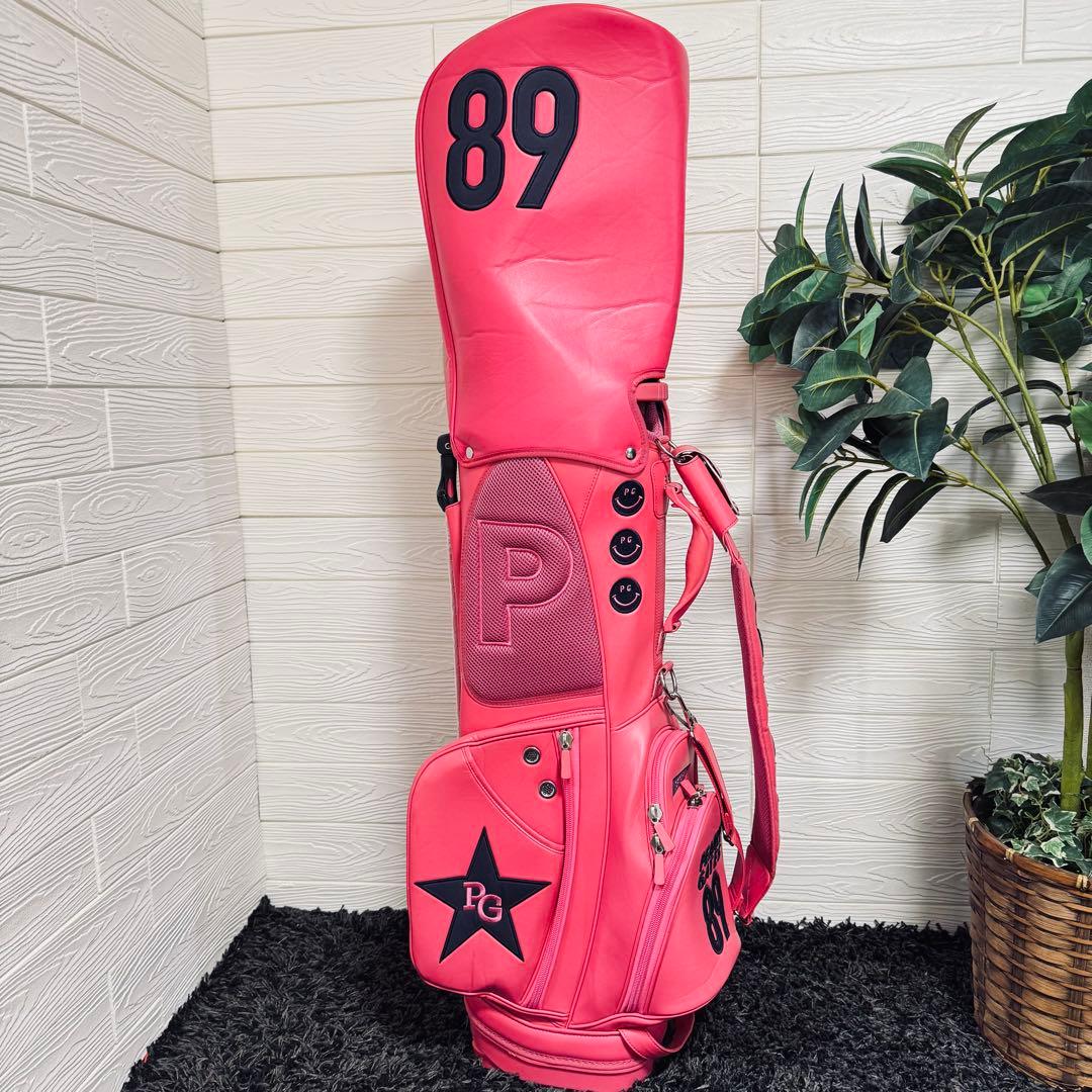 PEARLY GATES ゴルフキャディバッグ 89 ピンク ニコちゃん