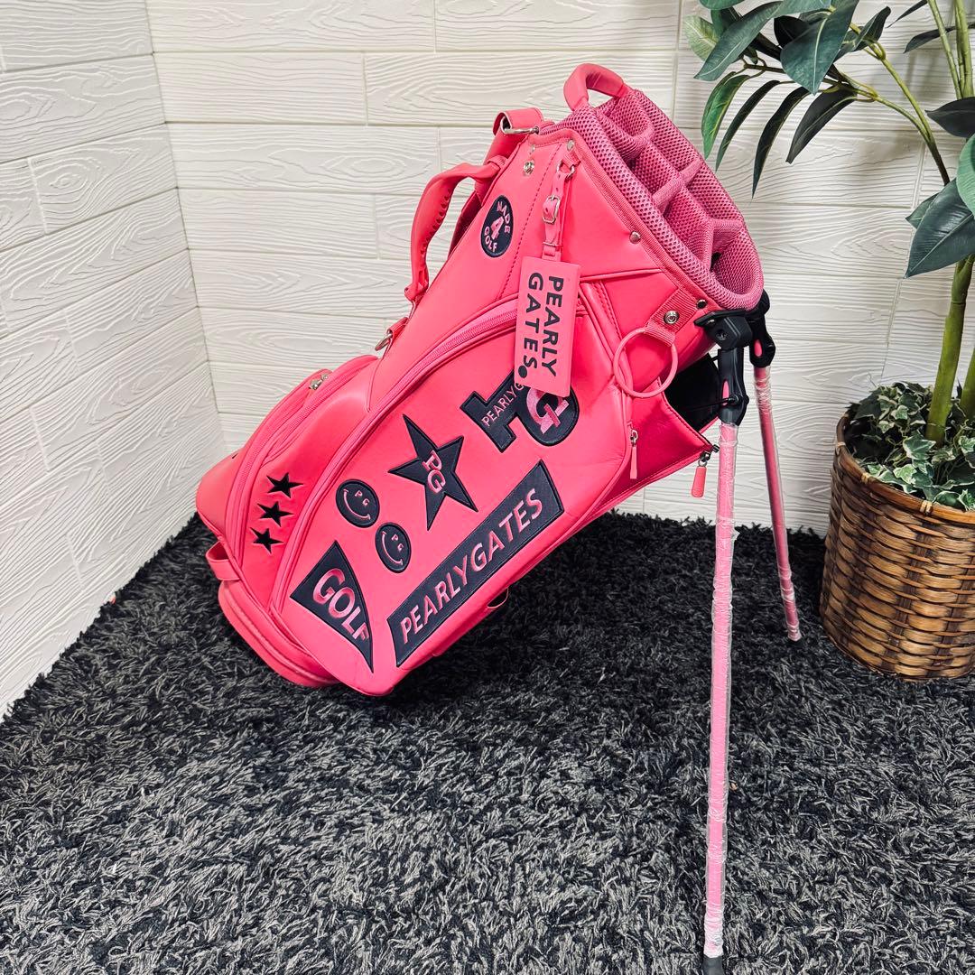 PEARLY GATES ゴルフキャディバッグ 89 ピンク ニコちゃん