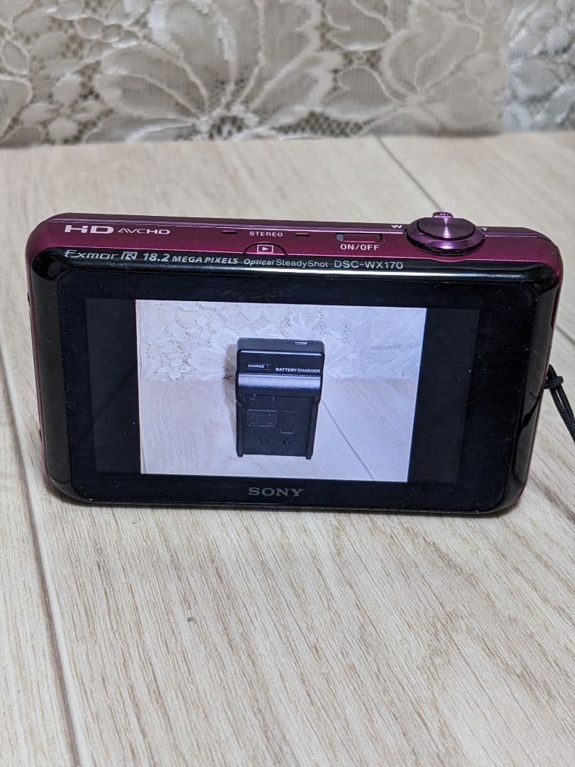 SONY デジカメ wx170　動作確認済み! 1820万画像！色ピンク