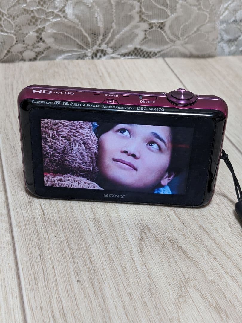 SONY デジカメ wx170　動作確認済み! 1820万画像！色ピンク