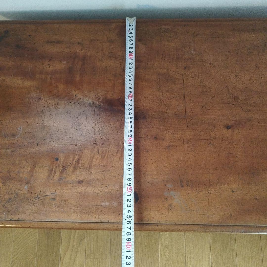 ミニ机 机 文机 デスク 引出し付き 昭和レトロ 文台　和風 木製 ろくろ脚