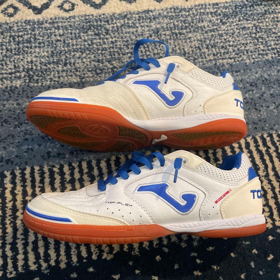 TOP-FLEX フットサルシューズ ホワイト/ブルー