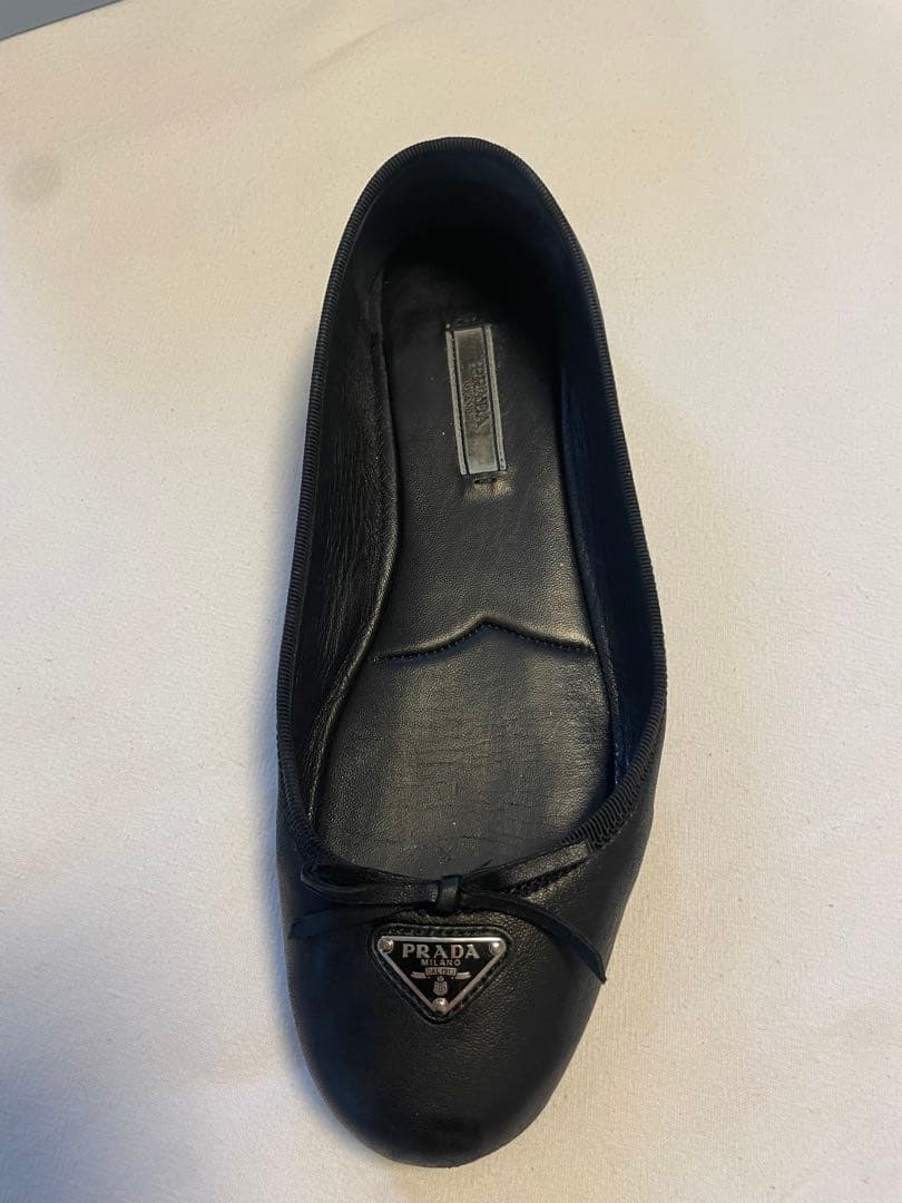 PRADA バレエシューズ 23.5㎝　正規品 付属品完備 靴のみ−1000円可