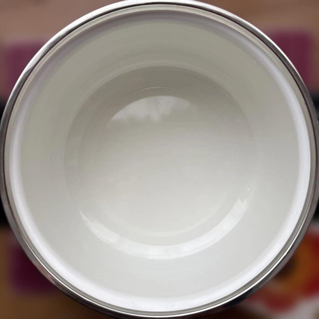 マルビシ フィオーレ 両手鍋 花柄レトロホーロー鍋 昭和レトロポップ 新品未使用