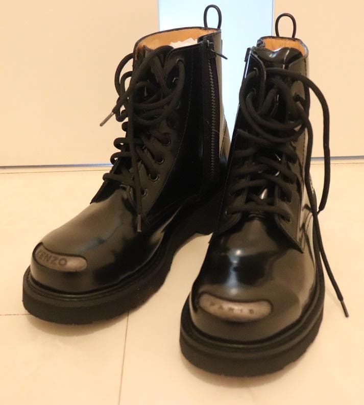 KENZOケンゾー 新品メンズレザーブーツ 43 95700円箱付き 黒 28