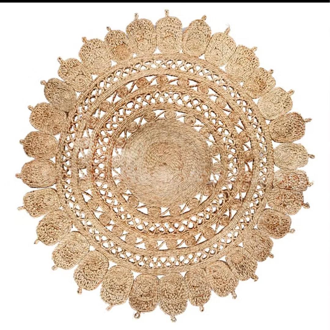 未使用◆ A depeche アデペシュ ジュート ラグ 9992