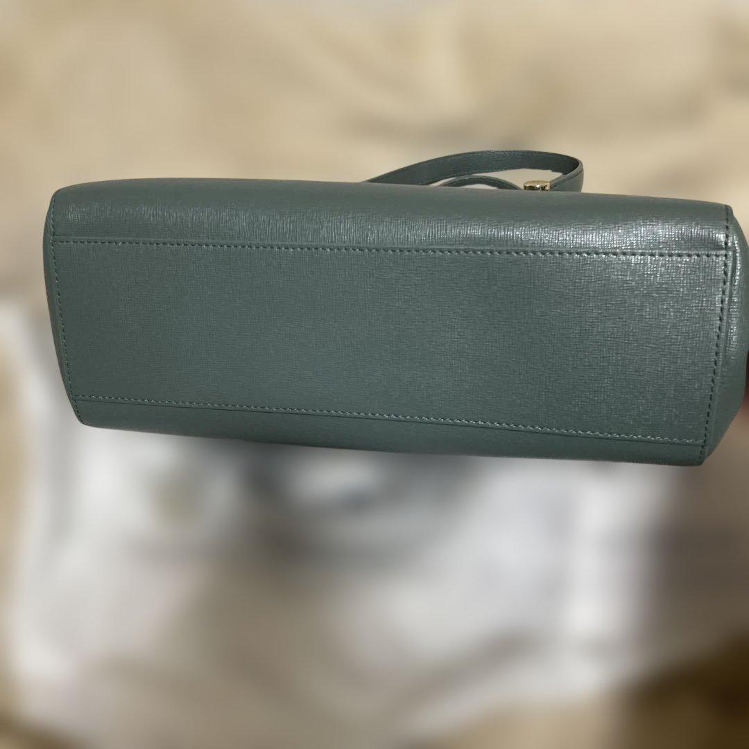 【極美品レアカラー】FURLA フルラ トートバッグ グリーン 保存袋付 正規品