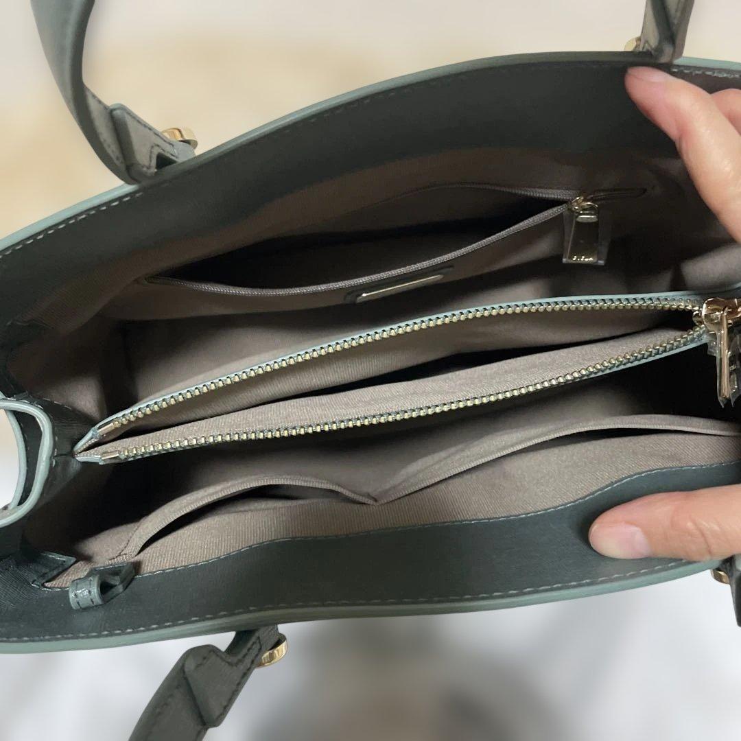 【極美品レアカラー】FURLA フルラ トートバッグ グリーン 保存袋付 正規品