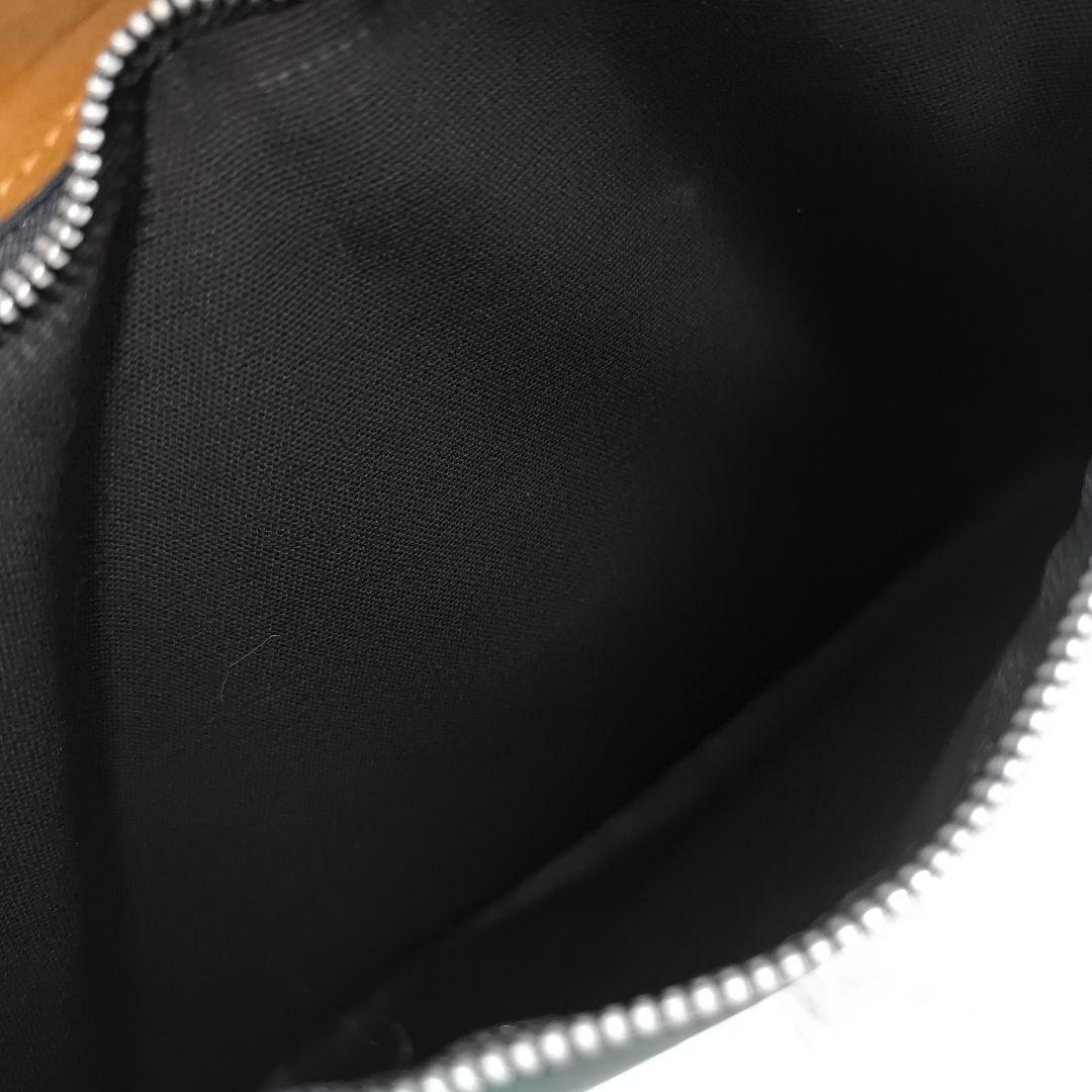 ✨美品✨ フェリージ ブリーフケース 1層 A4可 レザー ナイロン 紺茶