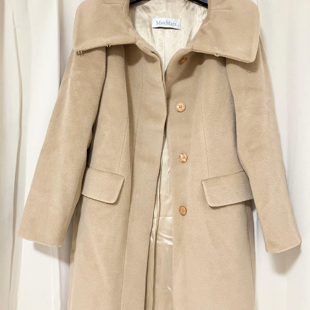 MaxMara マックスマーラ ウールコート カシミヤ入り 白タグ