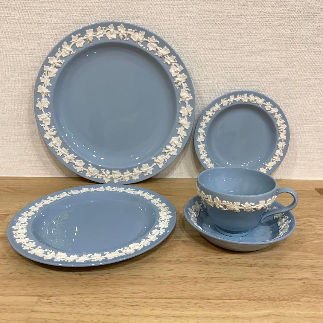 希少 ウェッジウッド クイーンズウェア クリーム ラベンダー 5点 セット