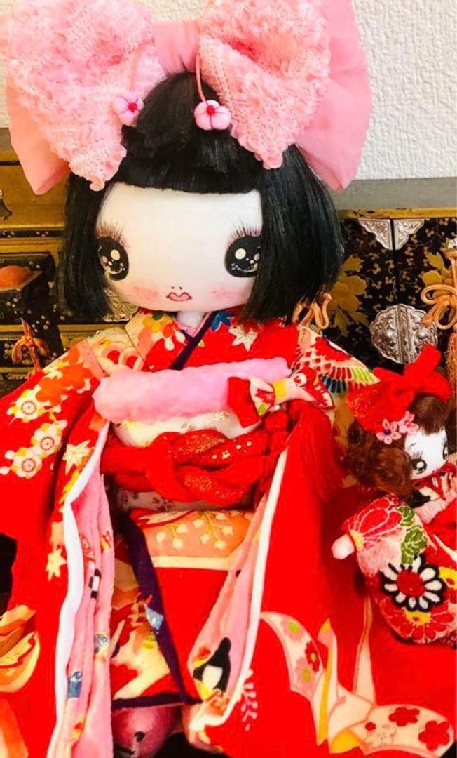 ♡かっぱのオーコ様ご確認♡約35cm◦12cmボネ無しお着物＆お雛様♡
