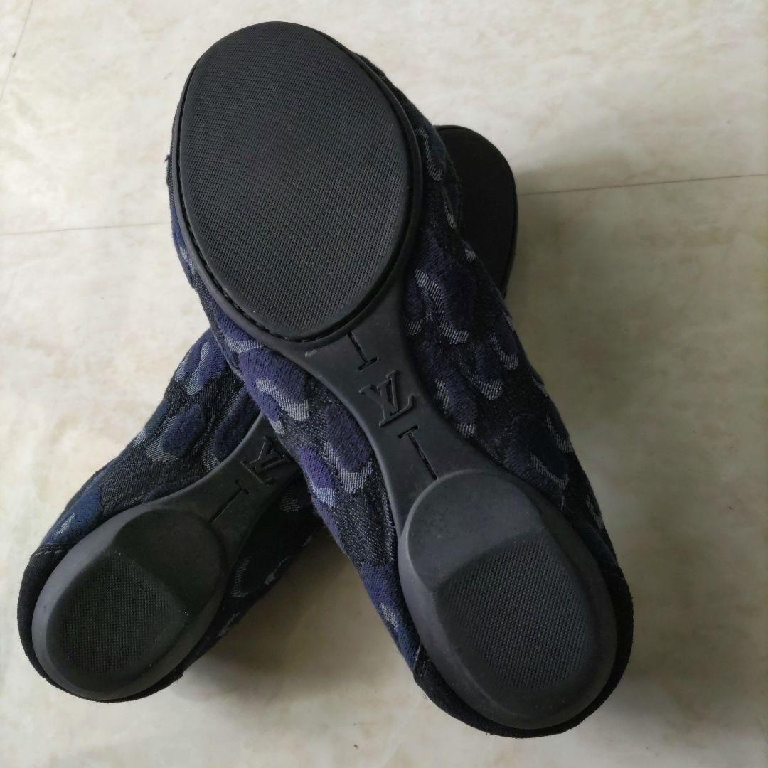 1回着用　LOUIS VUITTON ネイビー フラットシューズ美品　正規品